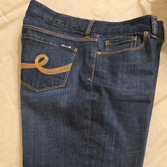 Seven7 Blue Straight Leg Jeans Classic Denim - Picture 3 of 12